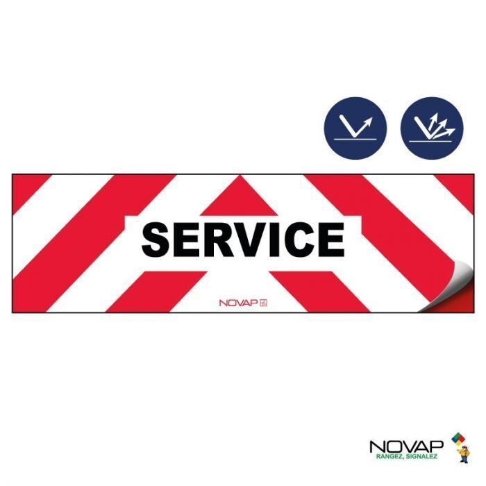 Panneaux d’interventions - Service - adhésif  - classe 1 - 300 x 1000mm