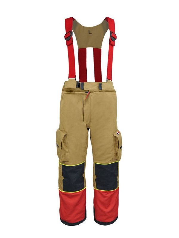 Pantalon d'intervention de protection incendie sapeurs-pompiers - coque externe - coloris rouge et sable PAUL BOYE