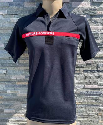 Polo technique pompier manches courtes zip Polo technique pompier manches courtes zip