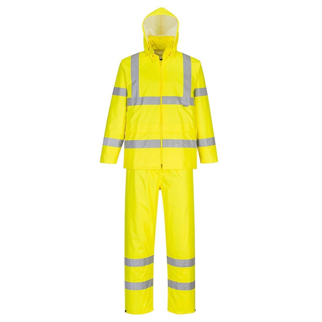 Ensemble de pluie enroulable haute visibilité
