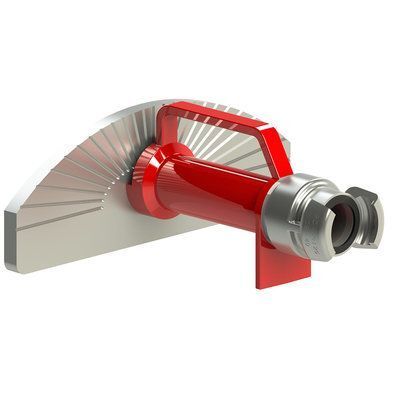 Écran rideau d'eau 1200 l/min - entrée 1x DSP 65 sans verrou - aluminium et polyester rouge