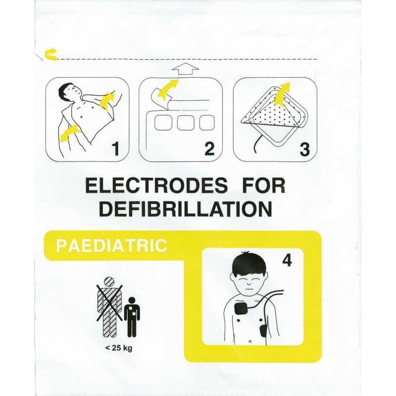 Electrodes défibrillateur enfants pédiatriques FRED PA-1 - FRED easyport - DEFIGARD TOUCH 7 - EASYPORT PLUS SCHILLER