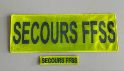 Dossard bandeau FLAP et bande patronymique SECOURS FFSS BG-SAFETY