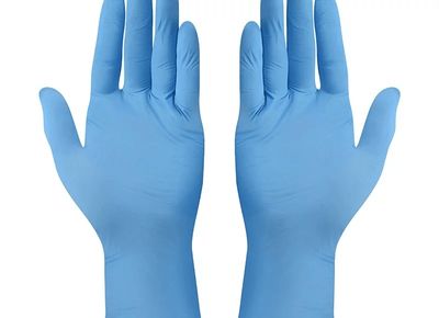Gants nitrile usage unique bleu - boîte de 100 gants