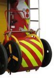 Housse bâche de signalisation pour dévidoir côté droit - véhicule incendie rétro réfléchissant