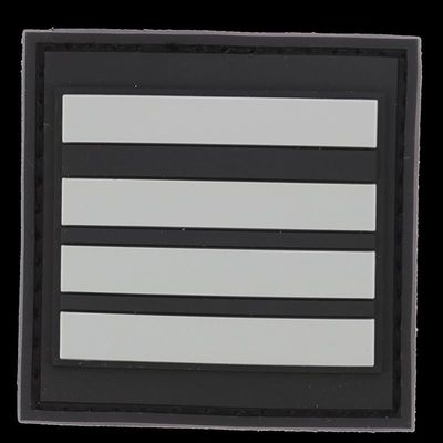 Grade / galon PVC commandant sapeurs-pompiers sur velcro