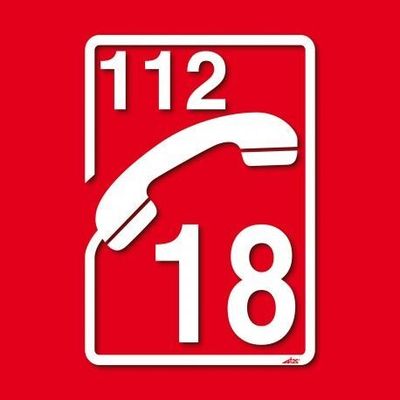Adhésif  sérigraphie véhicule Téléphone 18 / 112 sapeurs-pompiers