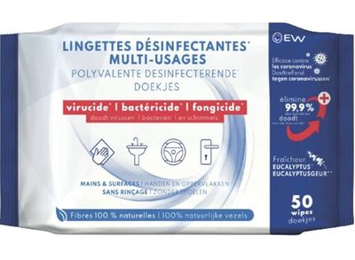 50 Lingettes désinfectantes Euro wipes