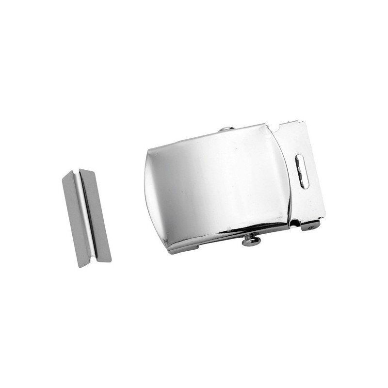 Boucle et embout ceinture argent