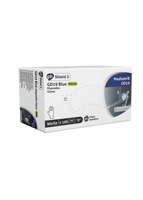 Boîte de 100 gants nitrile légèrement poudrés - taille M