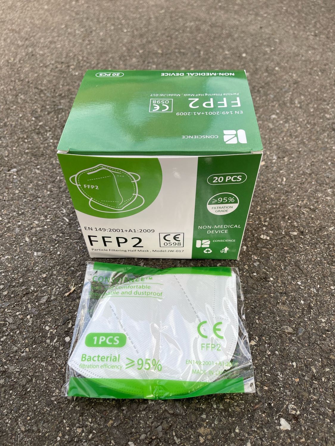 Boîte de 20 masques FFP2 - élastiques de tête