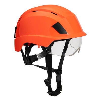 Casque de protection à lunette intégrée orange Portwest