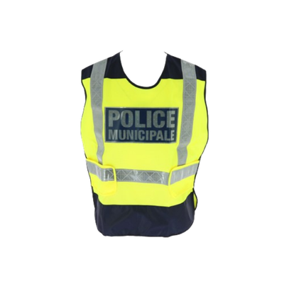 Chasuble / gilet haute visibilité POLICE MUNICIPALE bi-color