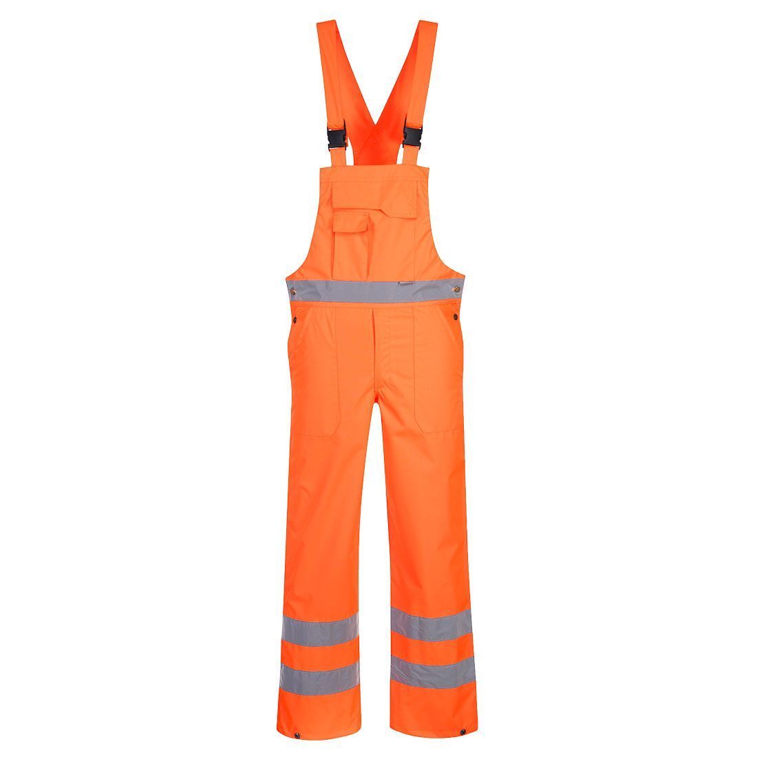 Cotte à bretelles Hi-Vis non doublée orange et jaune