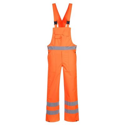 Cotte à bretelles Hi-Vis non doublée orange et jaune