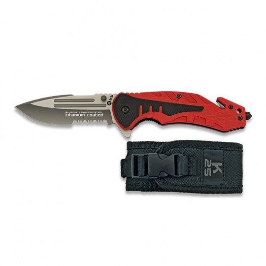 Couteau pliant rouge et noir sapeurs-pompiers ALBAINOX