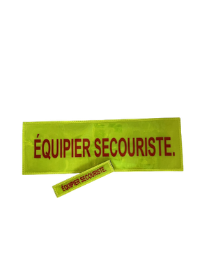Dossard / bandeau FLAP et bande patronymique ÉQUIPIER SECOURISTE BG-SAFETY
