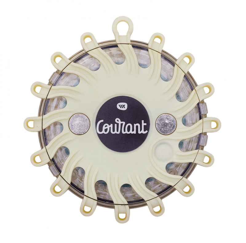 Balise de signalisation led blanche magnétique et rechargeable FLASH CODE COURANT