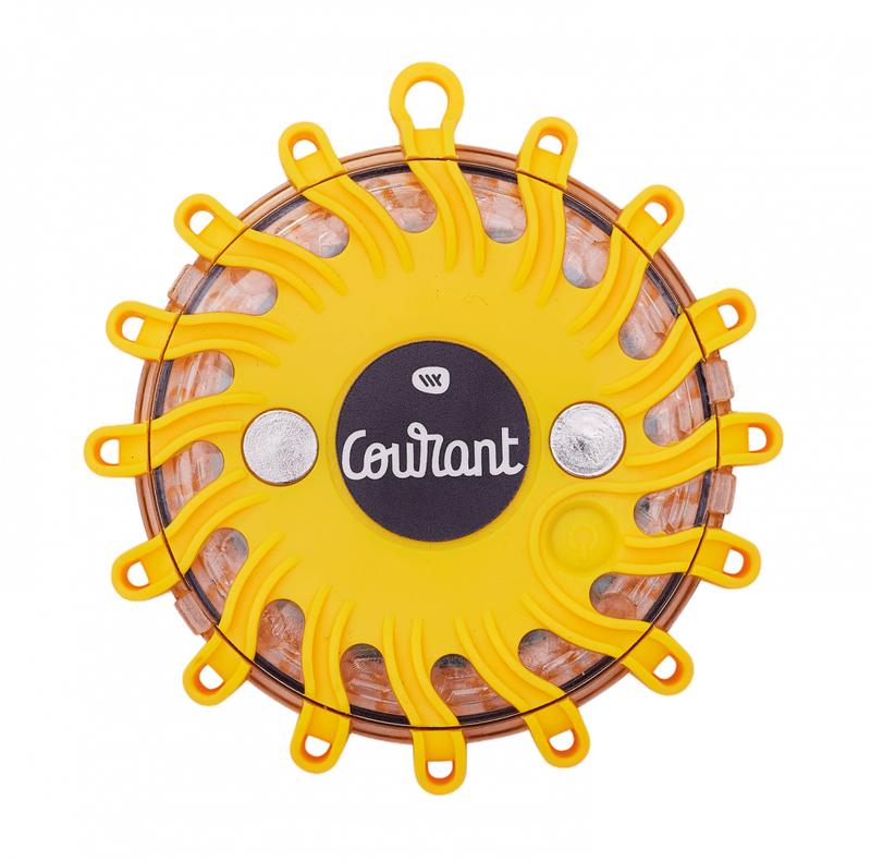 Balise de signalisation led jaune magnétique et rechargeable FLASH CODE COURANT