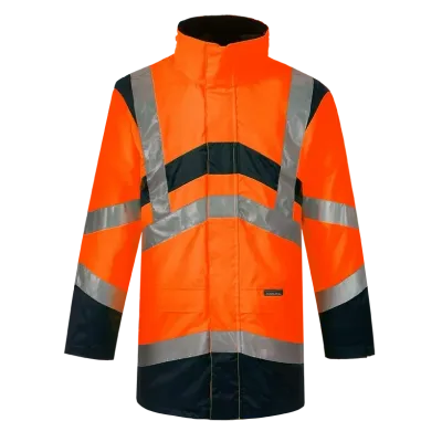 Parka veste de pluie ELYSE V orange haute visibilité CODUPAL Parka veste de pluie ELYSE V orange haute visibilité CODUPAL