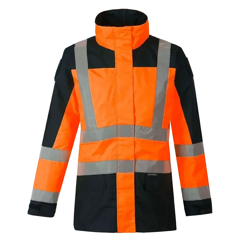 Parka veste de pluie MAELIS V orange haute visibilité CODUPAL