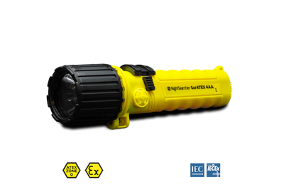 SafATEX Sigma 4AA – Lampe de poche certifiée ATEX, fonctionnant sur piles NIGHTSEARCHER
