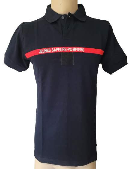 polo jeunes sapeurs-pompiers JSP manches courtes 100% coton col boutons BALSAN