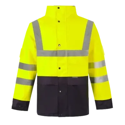 Parka veste de pluie MADUO V jaune haute visibilité CODUPAL Parka veste de pluie MADUO V jaune haute visibilité CODUPAL