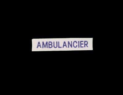 Bande patronymique velcro ambulancier BG-SAFETY Bande patronymique velcro ambulancier BG-SAFETY