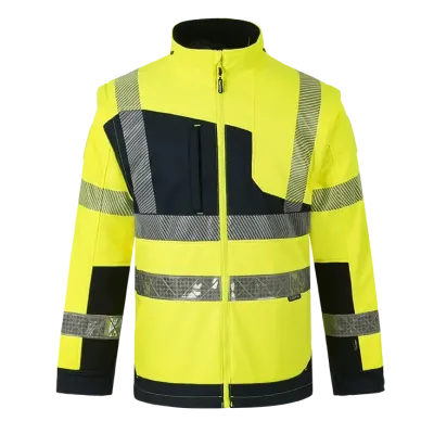 Veste softshell LUMINA S jaune haute visibilité manches amovibles CODUPAL Veste softshell LUMINA S jaune haute visibilité manches amovibles CODUPAL