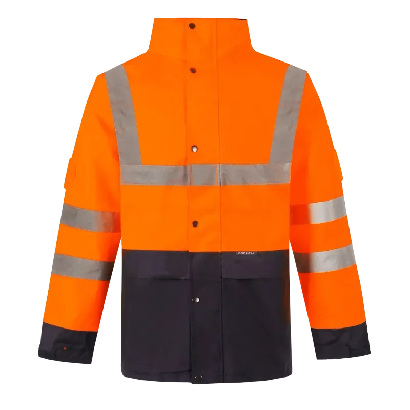 Parka veste de pluie MADUO V orange haute visibilité CODUPAL