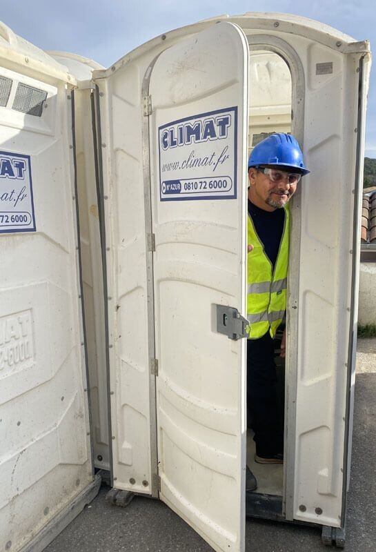 Toilettes PJN 3 - blancs, bleus ou lime - chantiers