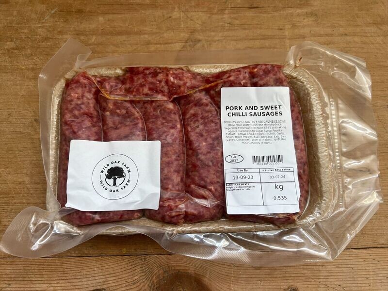 Pork and Sweet Chilli sausages