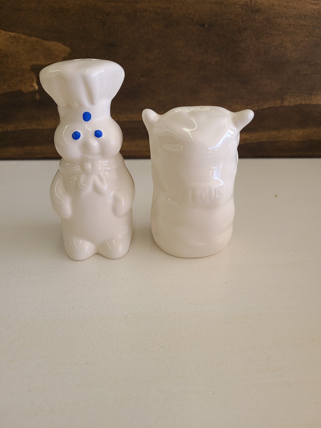 Vintage Pillsbury Doughboy &amp; Flour Sack Salt &amp; Pepper Shakers