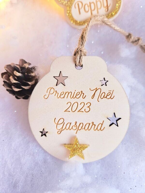 Boule de Noël personnalisée  "GASPARD"