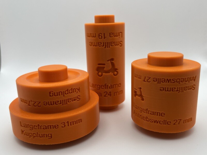 Vespa Wellendichtring 3er Pack Small- und Largeframe Eindrückhilfe / Einbauwerkzeug