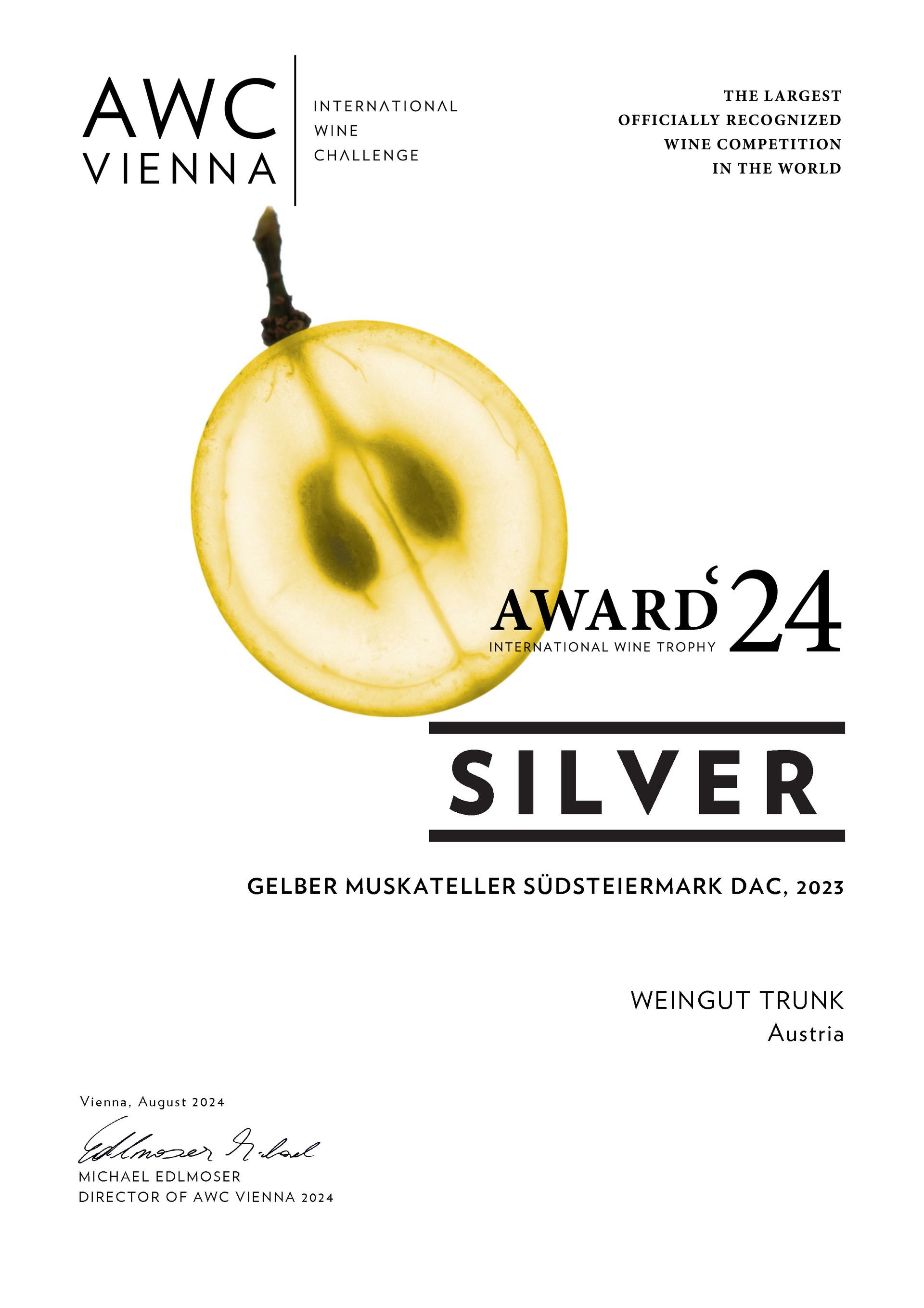 Gelber Muskateller 2023