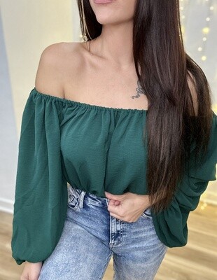 Shirred Off Shoulder Blouse