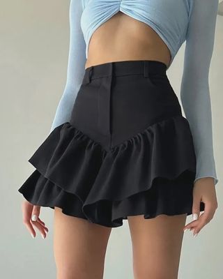 High Waisted Ruffle Shorts