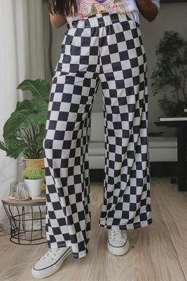 2-Toned Checkered Pants