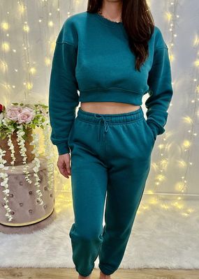 Fleece Cropped Sweatshirt