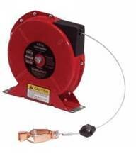 Static Discharge Grounding Reel. 50' * 3/32" Aircraft grade cable with clip