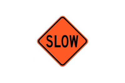 Reflective Aluminum &quot;Slow&quot; Sign