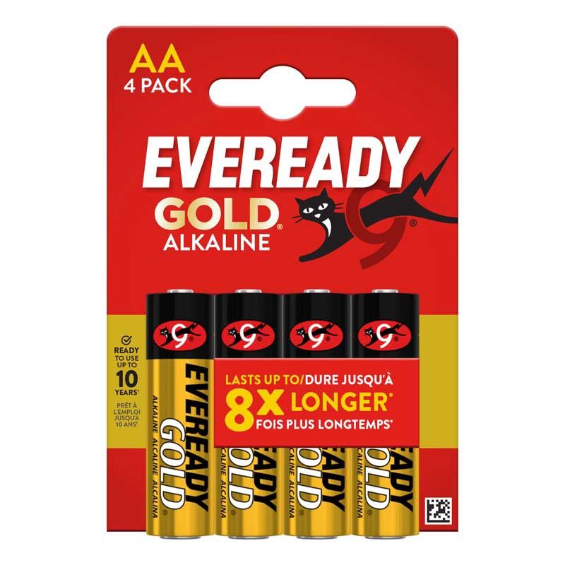 AA Eveready Gold  4 PK