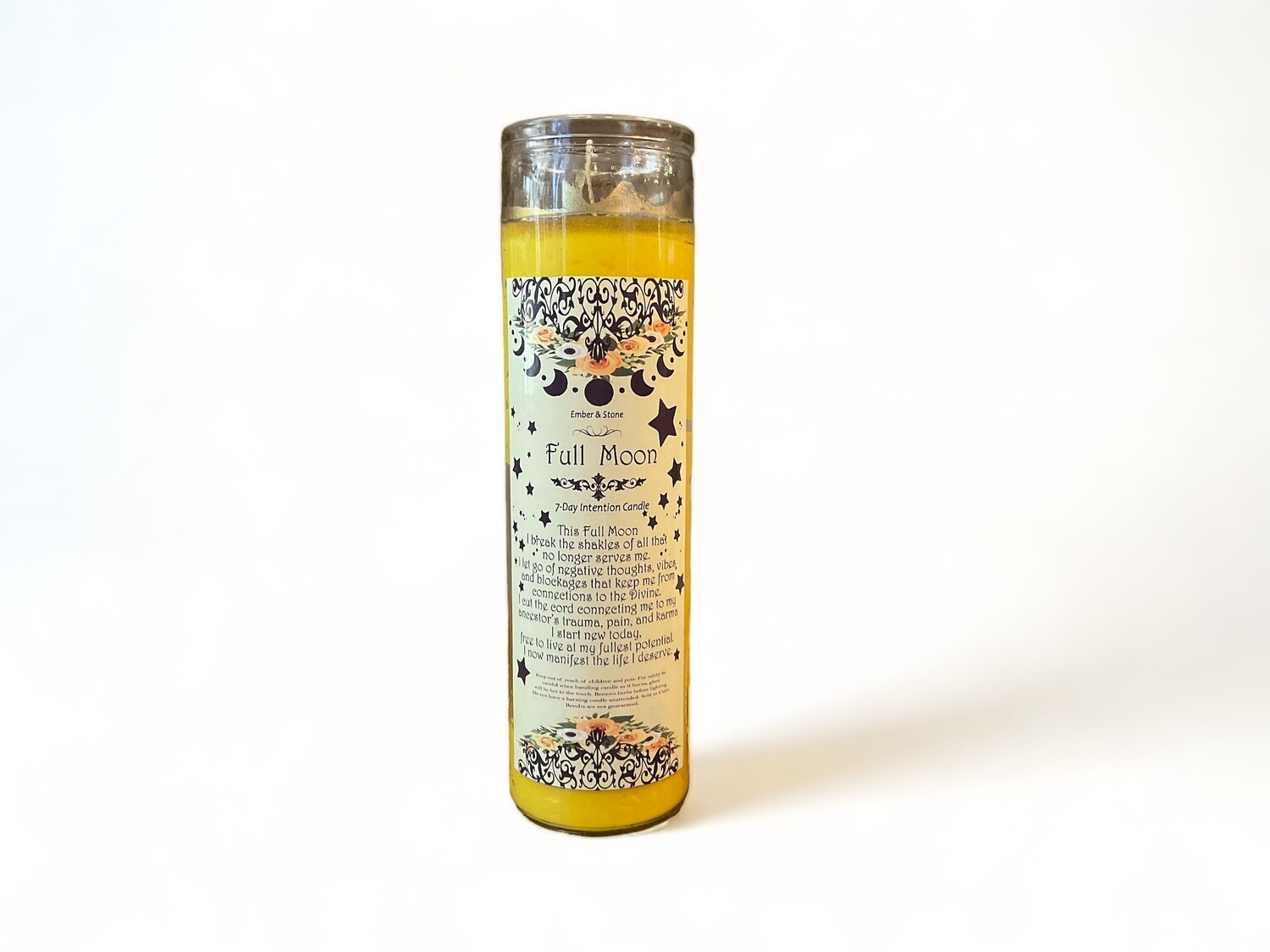Discover our Full Moon Skinny Glass Jar Intention Candle, designed to channel lunar energy for spiritual practices and intention-setting rituals, perfect for enhancing your sacred space.