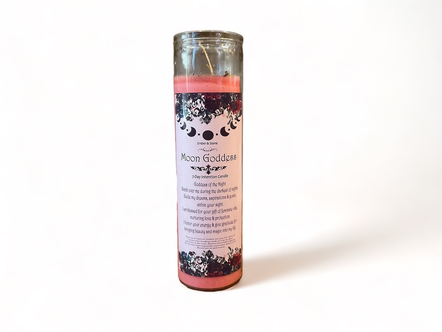 Moon Goddess Intuition Candle in Glass Jar. This skinny glass jar candle inspires intuition and connection with its celestial energy.
