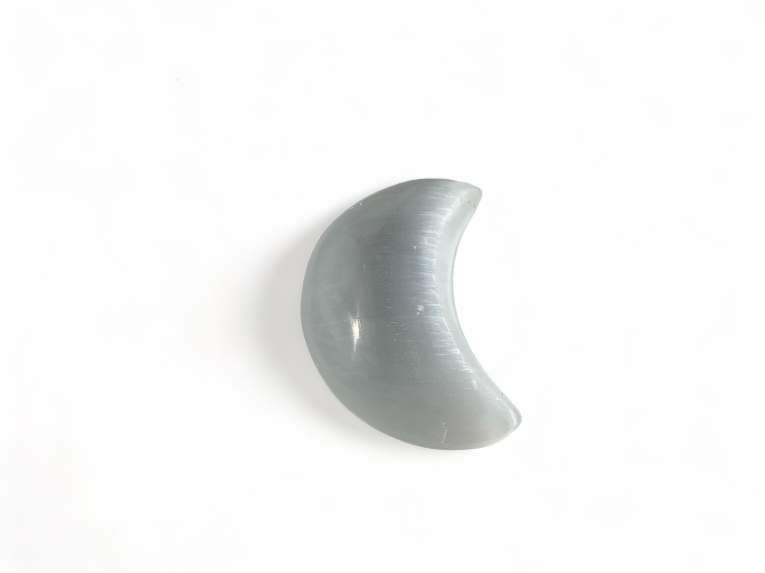 SELENITE CRESCENT MOON 4&quot;