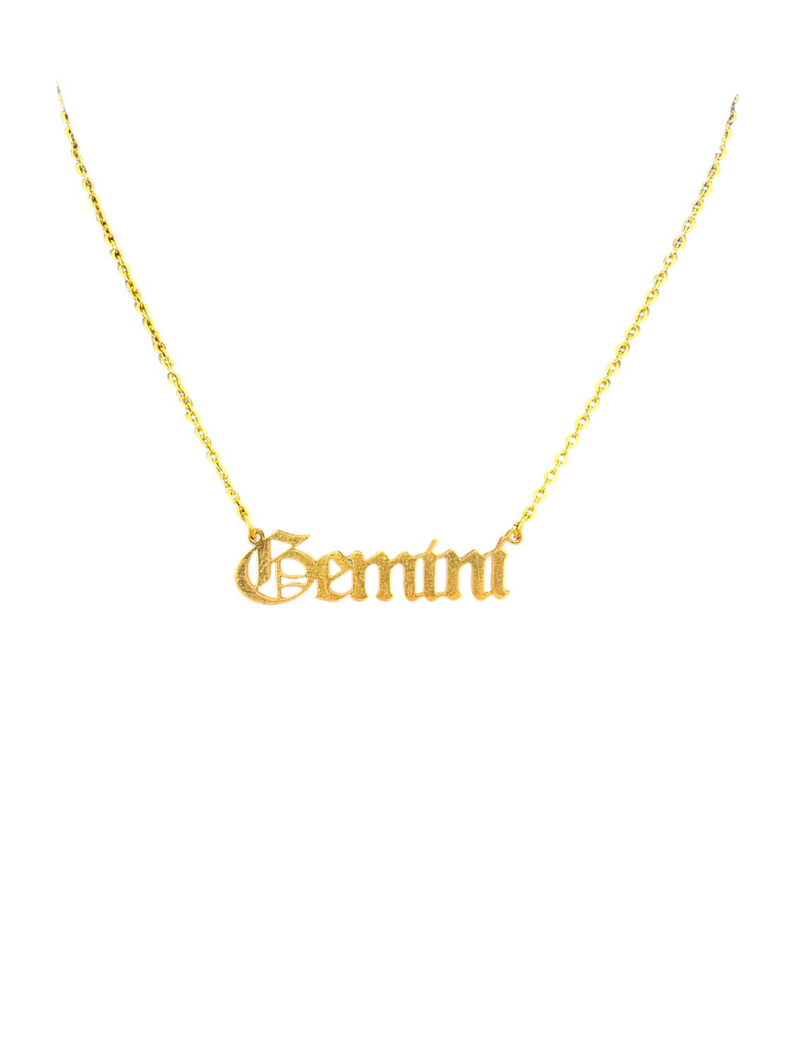 ZODIAC SIGN NECKLACE GEMINI GOLD
