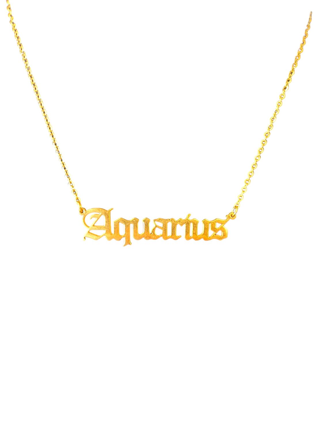 ZODIAC SIGN NECKLACE AQUARIUS GOLD