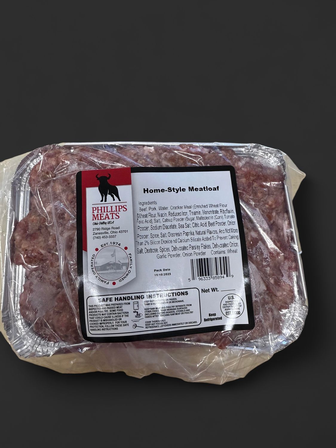 Phillips Homestyle Meat Loaf, Product: 2lb Meat Loaf